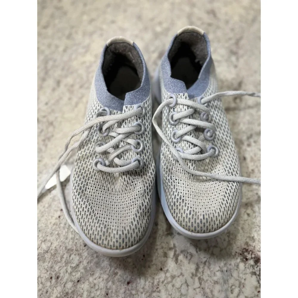 Allbirds Tree Dasher 1 Womens 10.5 Geyser Grey Blue Running Shoes Sneakers‎